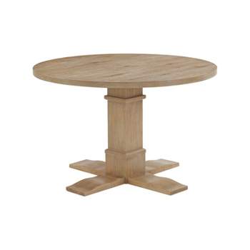 Joanna Round Dining Table Rustic Brown - Crosley