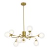 PAKOKULA Modern 9-Light Gold Branch Sputnik Chandelier with Clear Globe Glass Shades for Living Room - 2 of 4