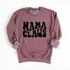 Simply Sage Market Women's Graphic Sweatshirt Mama Claus Wavy - 3 of 4