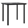 vidaXL 3 Piece Patio Dining Set with Cushions Gray Poly Rattan - 4 of 4