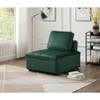 NicBex Couches for Living Room Armless Convertible Sleeping Single Sofa Bed Velvet Upholstered Couch with Removable Back for Apartment - 2 of 4