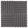 vidaXL Decking Tiles 30 pcs Gray Wash 11.8"x11.8" Solid Acacia Wood - 3 of 4