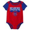 MLB Philadelphia Phillies Infant Boys' 3pk White Bodysuit - 4 of 4