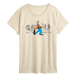 Women's - Disney - Goofy Chest Short Sleeve Graphic T-Shirt - 1 of 4