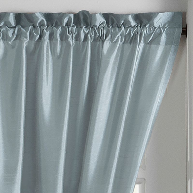 Colette Faux Silk Sidelight Front Door Single Window Curtain Panel - 28" x 72" - Elrene Home Fashions, 2 of 4