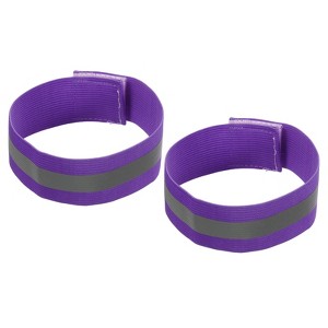 Unique Bargains Reflective Bands for Arm Wrist Ankle Leg Strip Wide Green 2 Pack - 1 of 4