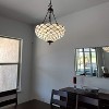Amora Lighting Tiffany Style 3 Lights White Ceiling Hanging Pendant Lamp 18" Wide - 2 of 4