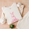 Simply Sage Market Happy Easter Bunny Outline Lightweight Garment Dyed Sweatshirt - M - Ivory - 3 of 4