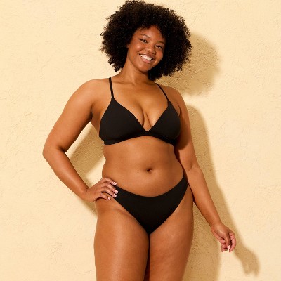 Shade & Shore Women's Low Rise High Leg Cheeky Coverage Bikini Swim Bottom - Shade & Shore™ Black M — фото 4