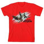 Bioworld Black Adam Movie Character Duel Youth Boys Red T-Shirt