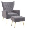 Modern Accent Chair with Ottoman, Comfy Armchair for Living Room, Bedroom, Apartment, Office - 4 of 4