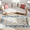 HOMCOM Machine Washable Area Rug 4x6, Non-Slip Boho Floral Print Floor Carpet for Living Room, Bedroom, Dining Room, Blue - 4 of 4