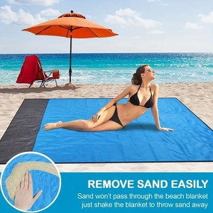 Swtroom Beach Blanket Outdoor Waterproof Sand Free Picnic Blanket Sand Proof Mat 79 X 83 in - 1 of 4