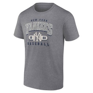 MLB New York Yankees Men's Gray Bi-Blend Short Sleeve T-Shirt - 1 of 4