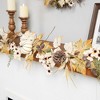 Northlight Pumpkin, Pinecone and Wheat Artificial Floral Fall Harvest Garland - 5' x 6" - 2 of 4