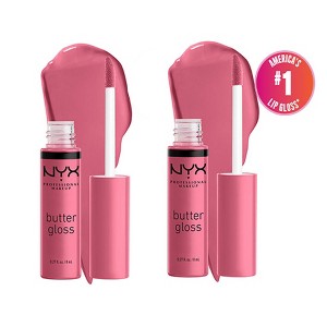 NYX Professional Butter Lip Gloss (Non-sticky) - Angel Food Cake (PACK OF 2) | True Mauve - 1 of 4