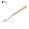 Unique Bargains Stainless Steel Wood Handle Flexible Polished Painting Knife 4 Pcs - 3 of 4