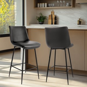 Vatros Counter Height Stools, FSC Certified Upholstered Faux Leather Bar Stools Set of 2 - 1 of 4