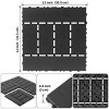Syemin Carpet Tiles 44PCS H Style Balcony Deck Tiles, DIY Interlocking Deck Floor Tiles, Patio Tiles for Porch Poolside, Backyard, Gray, 12"*12"*0.8" - 3 of 4