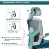 Grungis Office Chair with  Lumbar Support Pillow and Padded Armrests,Ergonomic Computer Chair with Retractable Footrest for Adult,Student - 4 of 4