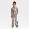 Girls' The Nightmare Before Christmas Jack & Sally Dreamy Fleece Pants - Gray - 4 of 4