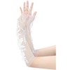 INSPIRE CHIC Women's Lace Floral Pearl Bowknot Polka Point Arm Fingerness Length Sleeves for Elegant Bridge Wedding Gloves 1 Pair - 4 of 4