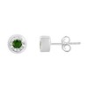 Haus of Brilliance Silver 1/5 Cttw Green Diamond Miracle-Set Stud Earrings - 2 of 4