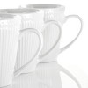 8oz 12pk Porcelain Madeline Mug Set White - Elama: Tea Cups Set, Microwave & Dishwasher Safe, Service for 12 - 2 of 4