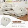 129"W Oversized Sectional Sofa Couch, Upholstered Corduroy Sofa with Chaise Lounge for Living Room -ModernLuxe - 4 of 4