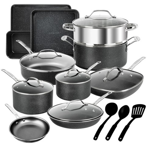 Granitestone 20 Piece Nonstick Cookware Set With Bakeware And Utensils ...