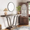 Gulches Farmhouse 55" Console Sofa Hallway Table, Wood, U-Shaped Legs, Light Grey - 4 of 4