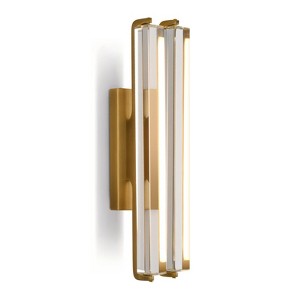 CityFurn Modern LED Wall Sconce with Crystal Glass - 1 of 4