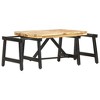 vidaXL Extendable Coffee Table 63"x27.6"x17.7" Solid Mango Wood - 2 of 4