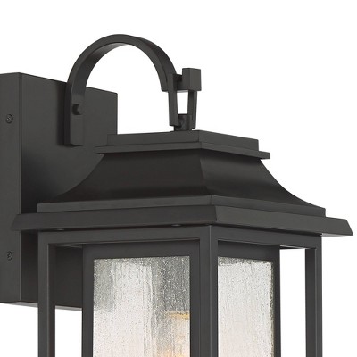 Cecile Bronze 25" Outdoor Wall Light with Seeded Glass