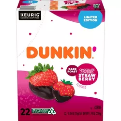 Dunkin Choc Covered Strawberry Dark Roast Coffee - 22ct