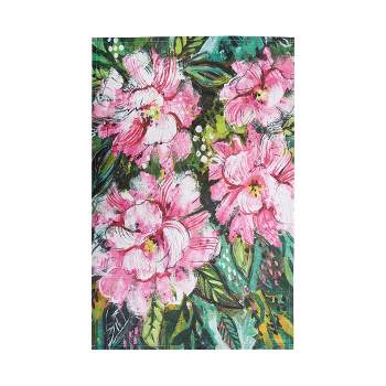 Chrysanthemum Flour Sack Towel - Floral Tea Towels - Pink Chrysanthemum  Kitchen Towel - Hostess Gift - Farmhouse Kitchen Towel