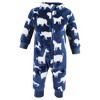 Hudson Baby Infant Boy Plush Jumpsuits, Safari Silhouette - image 3 of 4