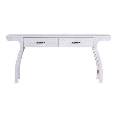 Haun 2 Drawer Console Table White Oak - HOMES: Inside + Out: Transitional Style, Storage Shelf, MDF