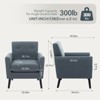 GustoWave 28''W Upholstered Accent Armchair, Single Sofa Chair with Wood Legs, Mid-Century Modern Fabric Club Chair, up to 300lb - 2 of 4
