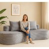 ModernLuxe Curved Modular Sectional Sofa, 2-Piece Channel Tufted Corduroy Couch, No Assembly Required - 2 of 4