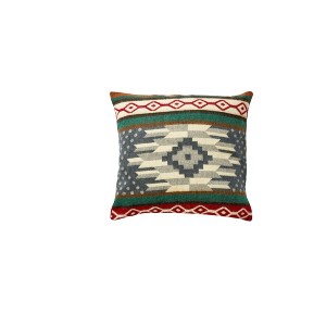 HomeRoots 20" Blue And Ivory Southwestern Throw Pillow Cover - 1 of 4