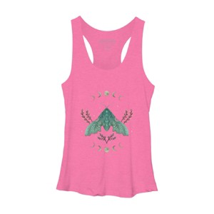 Women's Design By Humans Luna and Moth By EpisodicDrawing Racerback Tank Top - 1 of 3