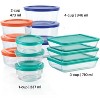 12-Pack Glass Food Storage Containers Set (1,2,3 Cup), Microwave & Dishwasher Safe - 2 of 4