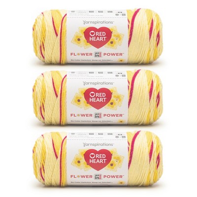 Red Heart All in ONE Flower Power Yarn 24 Pack-Dilly Daylily
