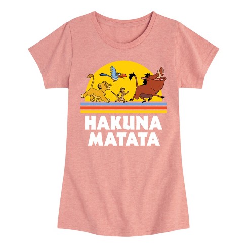 Girls' - Disney - Hakuna Matata Sunshine Fitted Short Sleeve Graphic T-Shirt - image 1 of 4