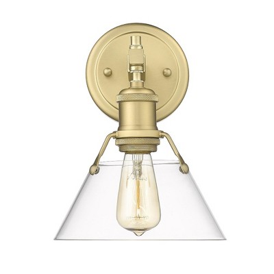 Orwell 10" Industrial Bronze Bath Vanity Light with Clear Shade