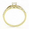 Slickblue Women's Gold IP Stainless Steel Ring - Elegant Round CZ Pave Design, Perfect for Wedding, Anniversary, Size 5-10 - 3 of 4
