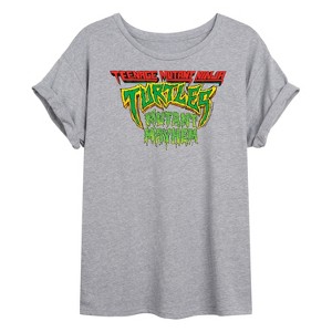 Women's - Teenage Mutant Ninja Turtles - Movie Logo Oversized Graphic T-Shirt - 1 of 4