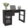 FONTOI 47 Inch Gamer Desk Office Desk with Drawer, Writting Desk Work Table with Open Shelf for Study Living Room Furniture, Black, 18.5"* 47.3"*29.8" - 2 of 4