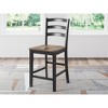 Signature Design by Ashley Wildenauer Counter Height Barstool - Deep Brown Butcher Block Seat with Satin Black Frame (Set of 2) - 3 of 4